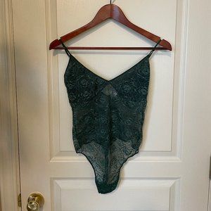Little Moon Green Lace Bodysuit